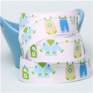 Baby Ribbon - Washing Line Blue